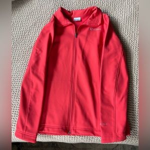 Columbia size Medium fleece lined Jacket, salmon color